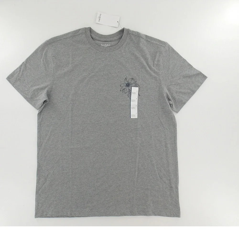 Goodfellow‎ & Co Floral Graphic T Shirt Men Large Gray